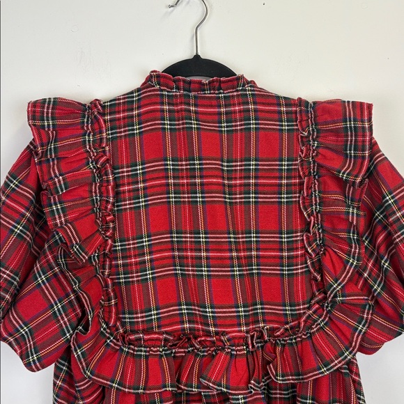 Entro Red Plaid Ruffle Top - Picture 9 of 10